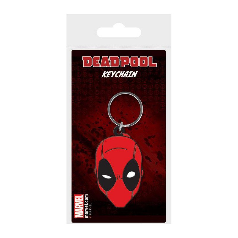 Marvel Comics porte-clés caoutchouc Deadpool Face 6 cm