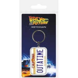 Retour vers le Futur porte-clés caoutchouc License Plate 6 cm