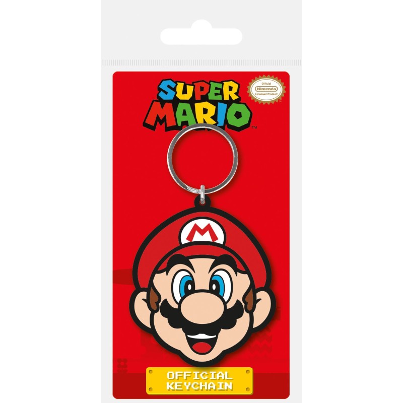 Super Mario porte-clés caoutchouc Mario 6 cm | 5050293387024