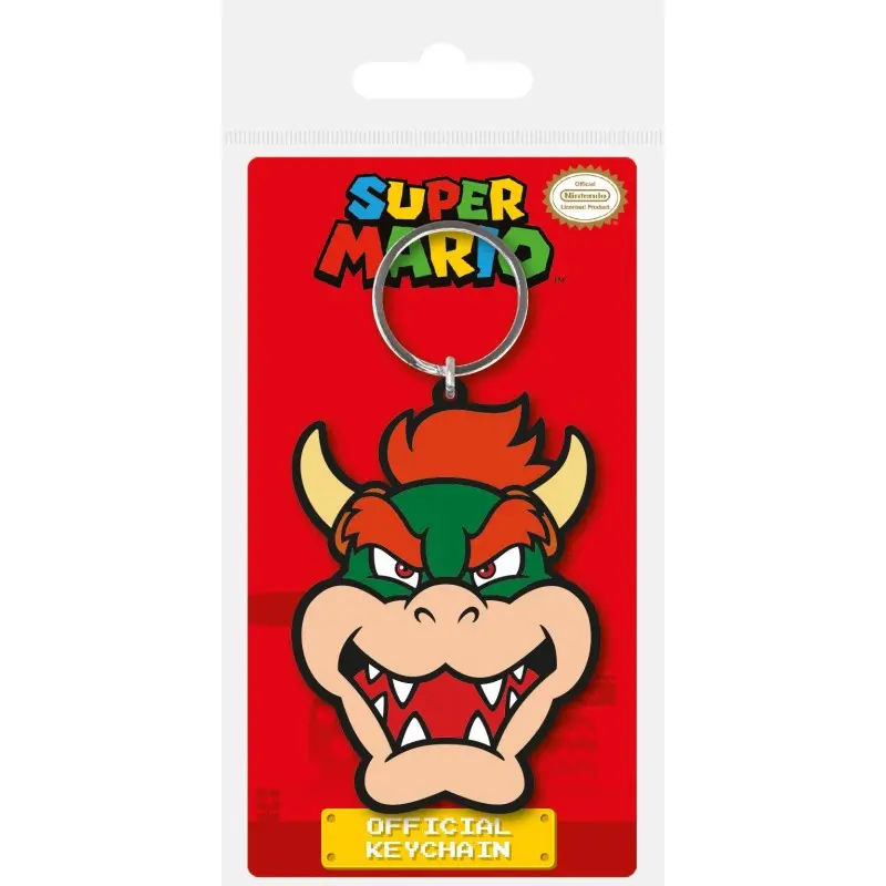 Super Mario porte-clés caoutchouc Bowser 6 cm | 5050293387031