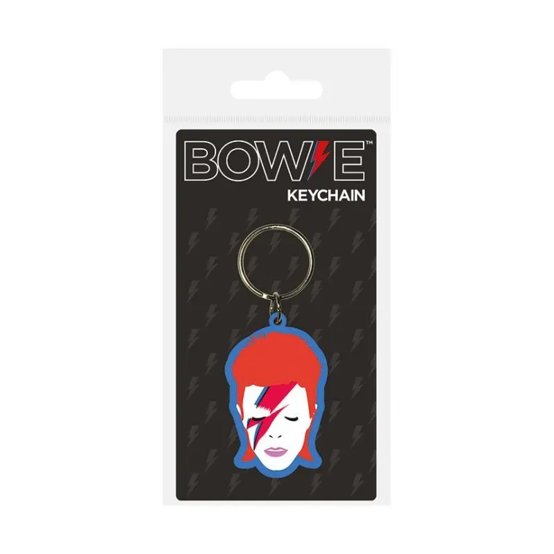 David Bowie porte-clés caoutchouc Aladdin Sane 6 cm | 5050293389233