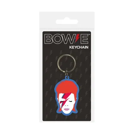 David Bowie porte-clés caoutchouc Aladdin Sane 6 cm | 5050293389233