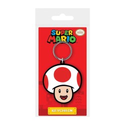Super Mario porte-clés caoutchouc Toad 6 cm