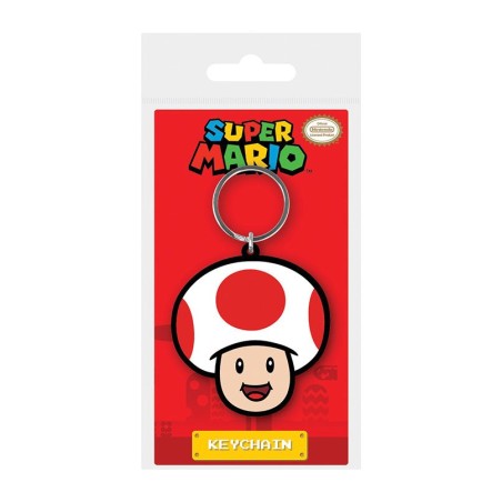 Super Mario porte-clés caoutchouc Toad 6 cm
