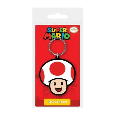 Super Mario porte-clés caoutchouc Toad 6 cm | 5050293389264