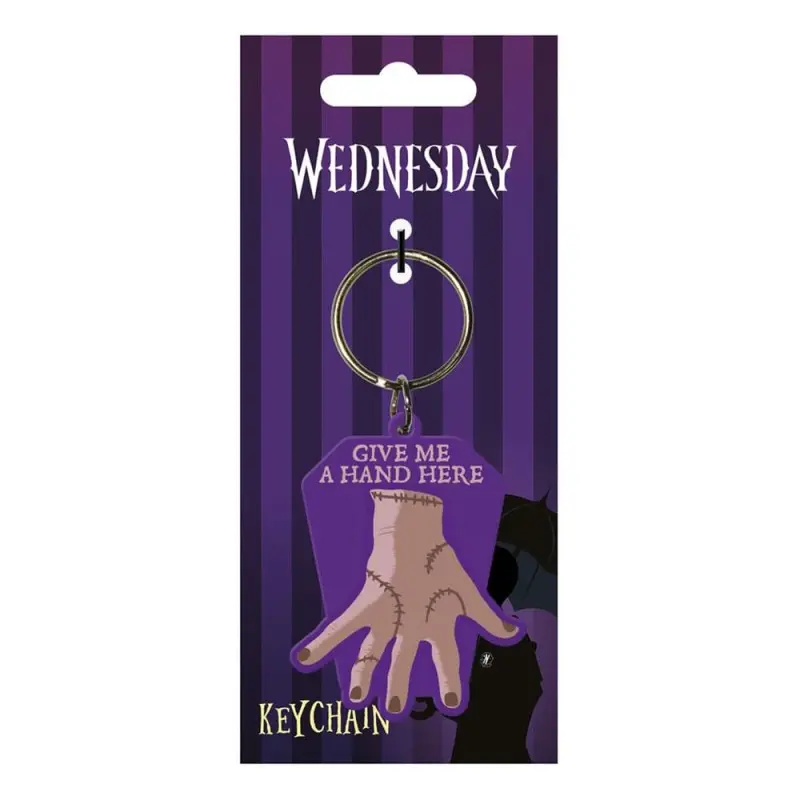 Wednesday porte-clés caoutchouc Give Me A Hand | 5050293394763