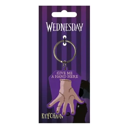 Wednesday porte-clés caoutchouc Give Me A Hand | 5050293394763