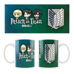 Attack on Titan mug céramique Eren, Mikasa & Armin Chibi Style | 8721126700989