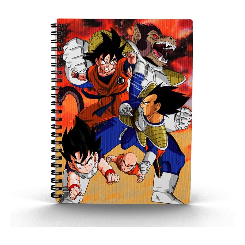 Dragon Ball cahier effet 3D Goku vs Vegeta | 8435450261947