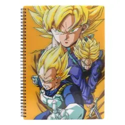 Dragon Ball cahier effet 3D Saiyans