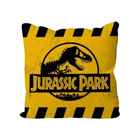 Jurassic Park oreiller Caution Yellow Logo 40 x 40 cm | 8435450254284