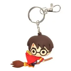 Harry Potter porte-clés caoutchouc Harry Potter & Broomstick 7 cm