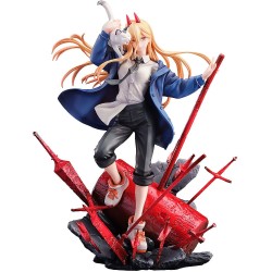 Chainsaw Man statuette 1/7 1/7 Power & Meowy 28 cm