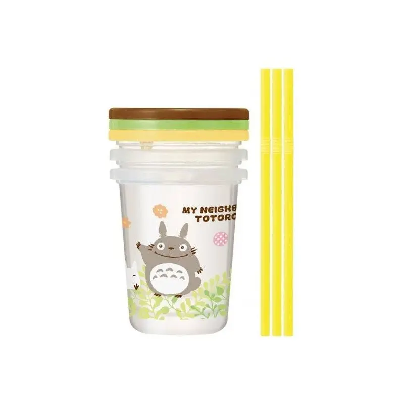 Mon voisin Totoro set 3 gobelets avec pailles coudées | 4973307458507