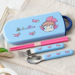 Ponyo sur la falaise set baguettes et cuilerre et fourchette Ponyo sur la fa