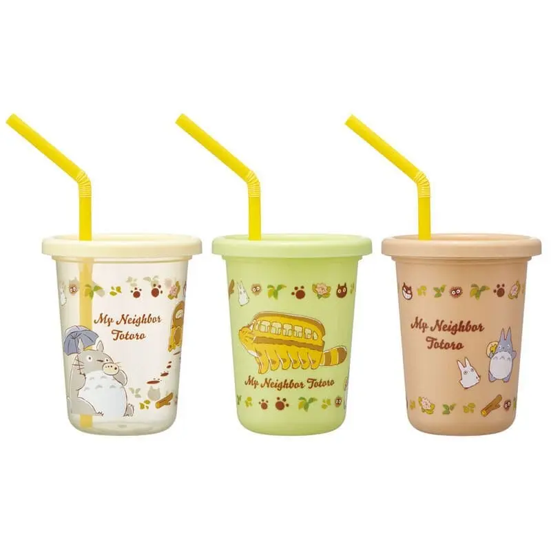Mon voisin Totoro set 3 gobelets avec pailles coudées no.2 | 4973307657528