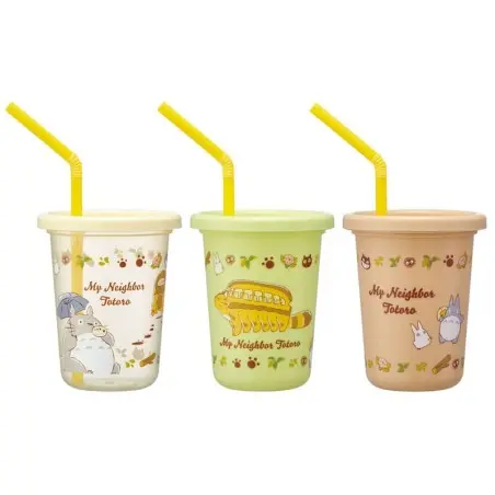 Mon voisin Totoro set 3 gobelets avec pailles coudées no.2 | 4973307657528