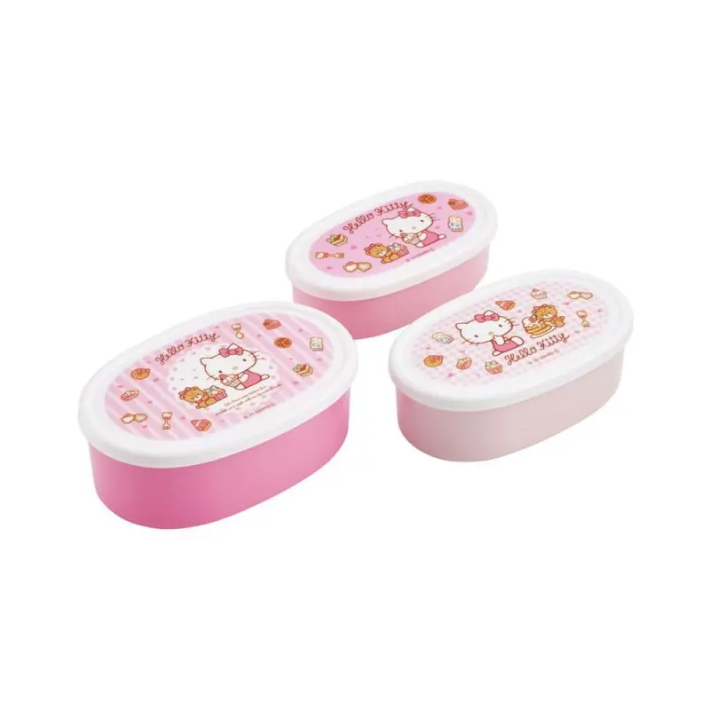 Hello Kitty Set de 3 Bento Box Sweety pink | 4973307608179