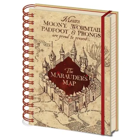 Harry Potter cahier à spirale A5 Marauders Map | 5051265723253