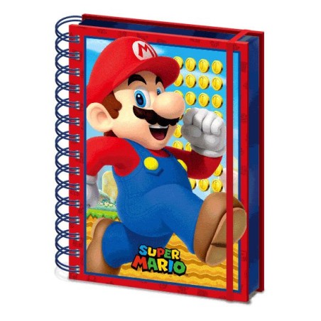 Super Mario cahier à spirale A5 Wiro 3D Mario