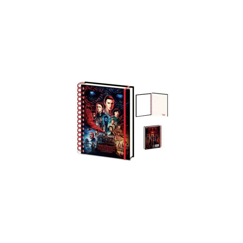 Stranger Things 4 cahier à spirale A5 Wiro Red Vecna | 5056480391676