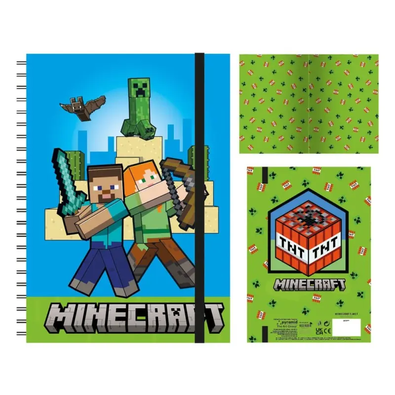 Minecraft cahier à spirale A5 Wiro  | 5407009691201