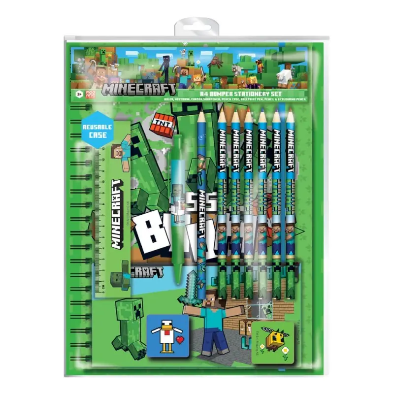 Minecraft set papeterie 12 A4 Bumper | 5407009691249