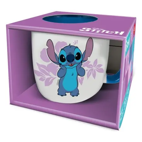 Lilo & Stitch Mug Stitch pink Flowers 385 ml | 8412497758685