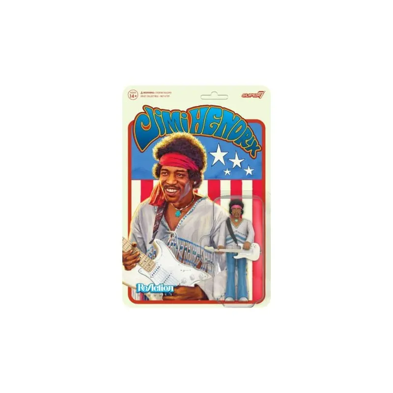 Jimi Hendrix figurine ReAction Jimi Hendrix (Festival) 10 cm | 0840049858749