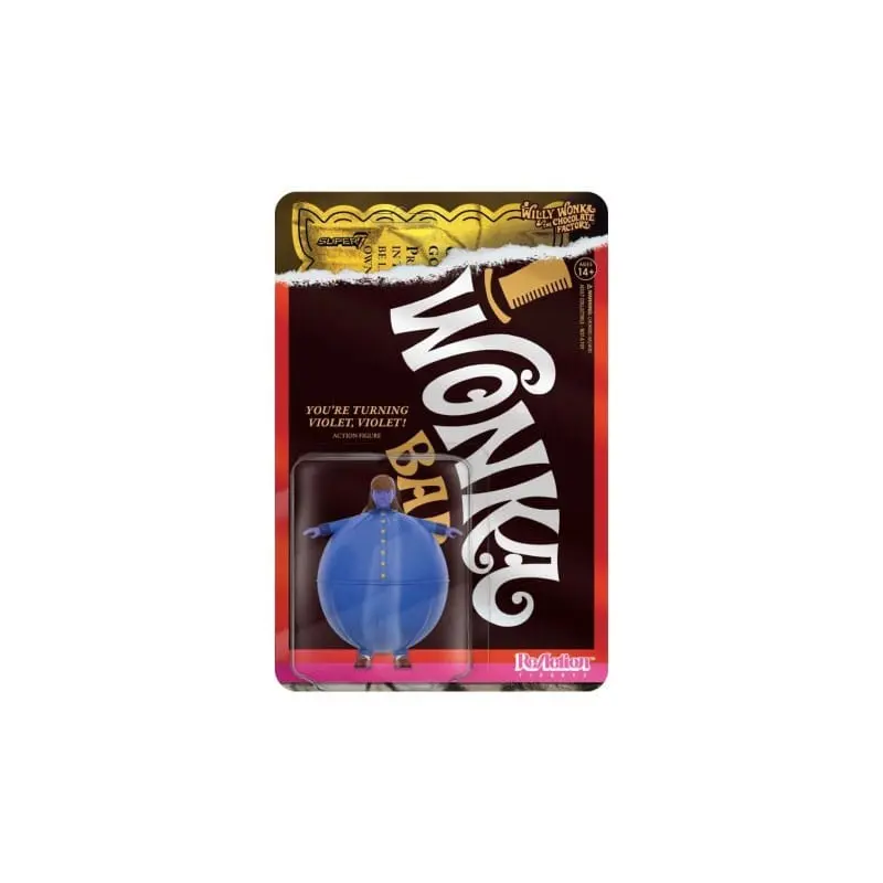 Charlie et la Chocolaterie (1971) figurine ReAction Wave 03 Violet Beauregarde (Blueberry) 10 cm            | 0840049856707