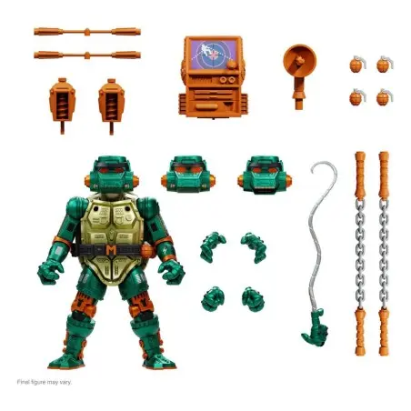Les Tortues ninja figurine Ultimates Warrior Metalhead Michelangelo 18 cm | 0840049826106