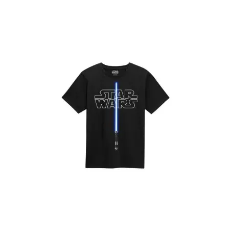 Star Wars T-Shirt Glow In The Dark Lightsaber (M) | 5056599759220