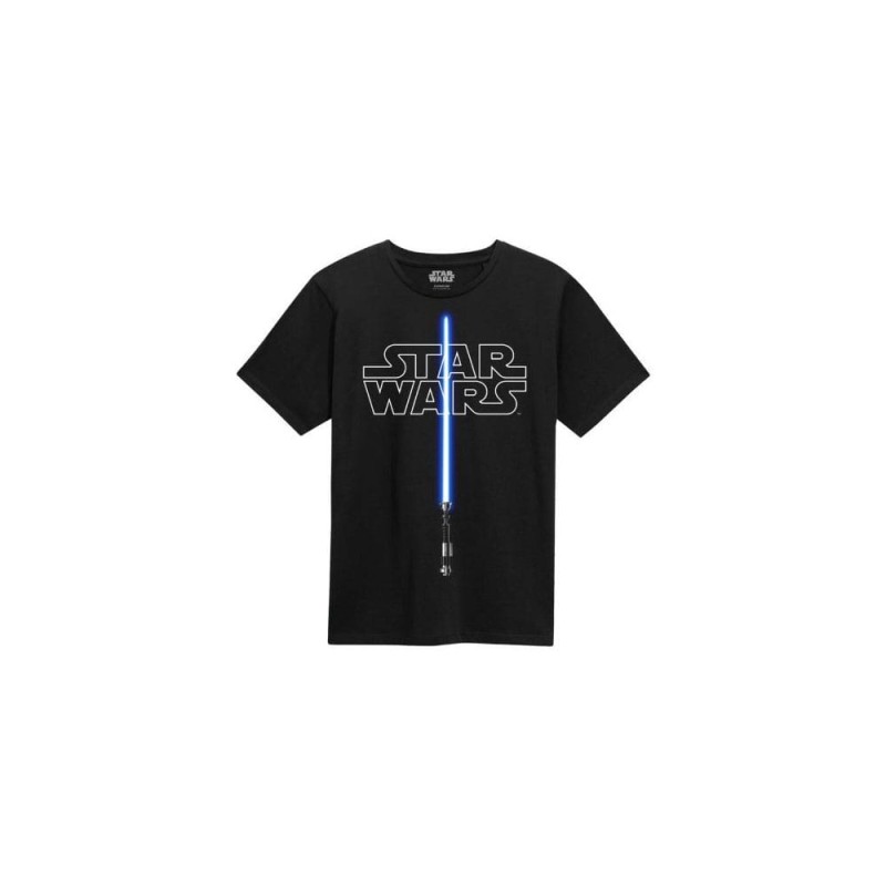 Star Wars T-Shirt Glow In The Dark Lightsaber (S) | 5056599759213