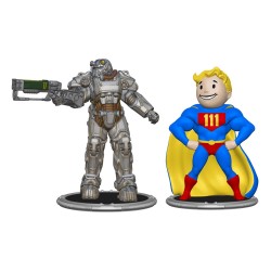 Fallout pack 2 figurines Set C T-60 & Vault Boy (Power) 7 cm    