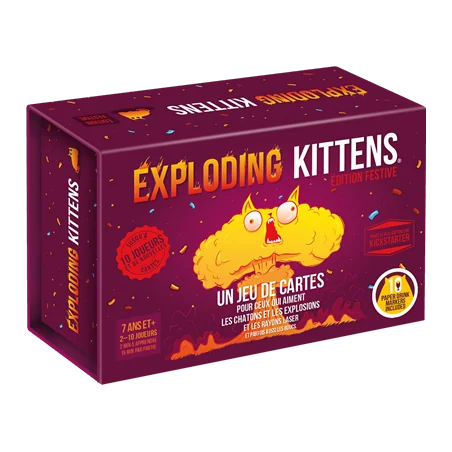 jeu : Exploding Kittens - Édition Festive
éditeur : Exploding Kittens
version française