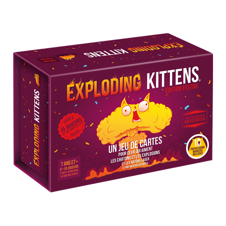 Spel: Exploding Kittens - Feestelijke editie
Uitgever: Exploding Kittens
Engelse versie