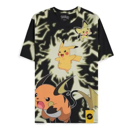 Pokémon T-Shirt Mirage AOP Pikachu Lightning (S) | 8718526209662