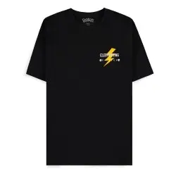 Pokemon T-Shirt Black Pikachu Electrifying Line-art (S)