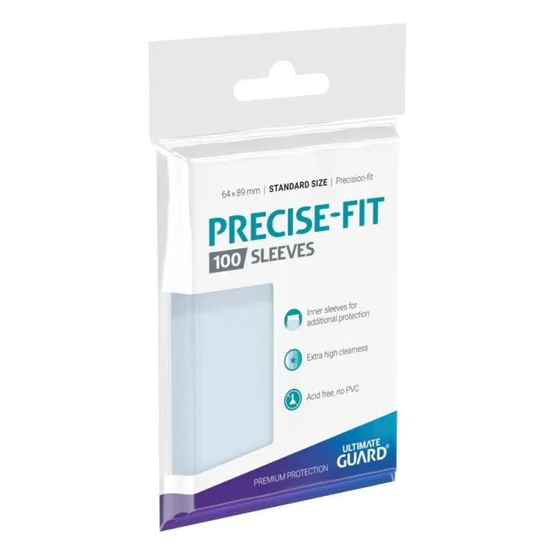 Ultimate Guard 100 pochettes Precise-Fit Sleeves taille standard Transparent | 4260250071502