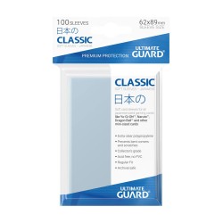 Ultimate Guard 100 pochettes Classic Soft Sleeves format japonais Transparent