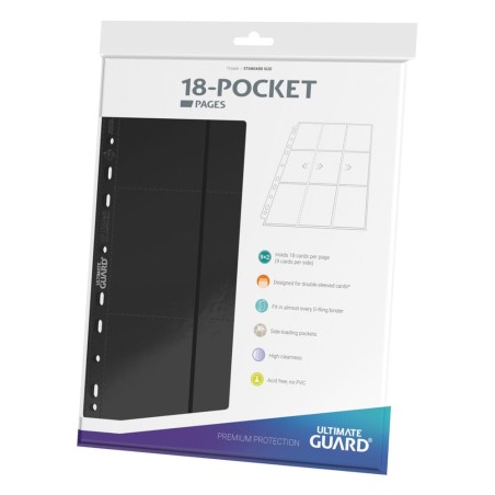 Ultimate Guard 18-Pocket Pages Side-Loading Noir (10)