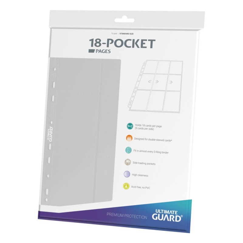 Ultimate Guard 18-Pocket Pages Side-Loading Blanc (10)