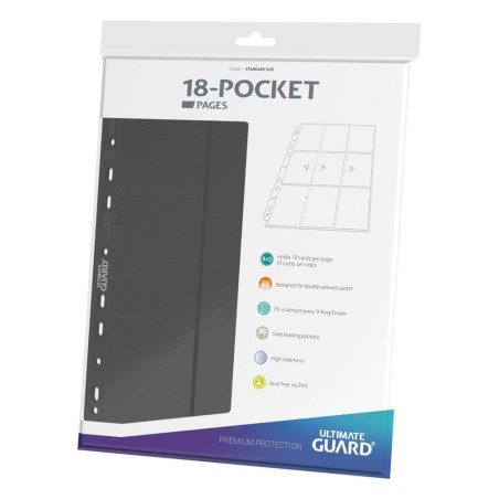 Ultimate Guard 18-Pocket Pages Side-Loading Gris (10)