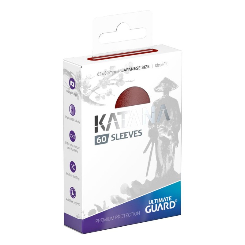 Ultimate Guard 60 pochettes Katana Sleeves format japonais Rouge
