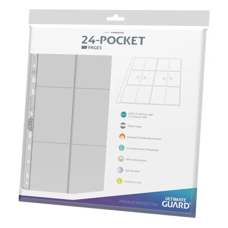 Ultimate Guard 24-Pocket QuadRow Pages Side-Loading Transparent (10) | 4056133023757