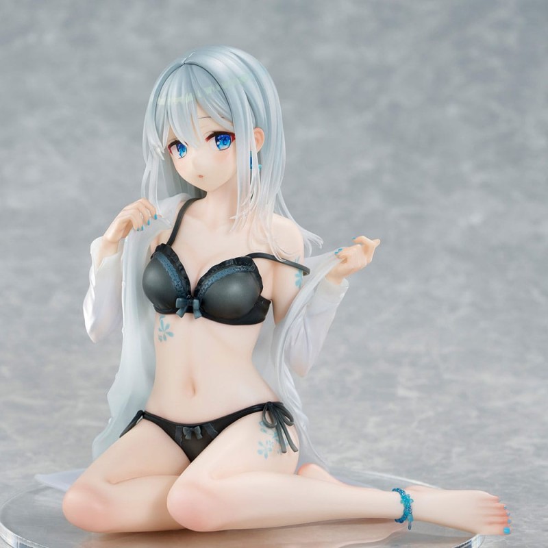 Original Character statuette PVC 1/7 Silver-Haired Girl Sky Blue Morning Special Outfit Ver. by Fuumi Illustration 16 cm  | 4589642715092