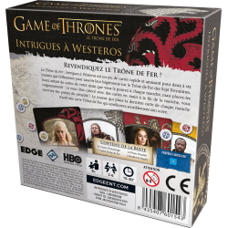 jeu : Game of Thrones : Intrigues à Westeros éditeur : Edge Entertainment / Fantasy Flight Games version française