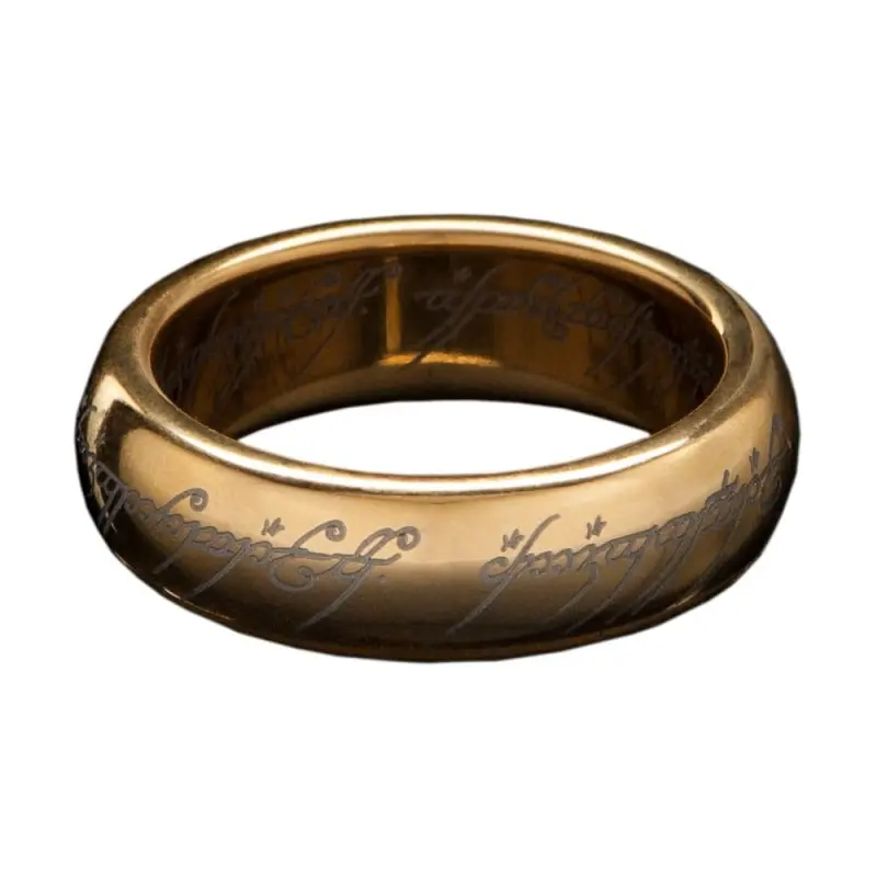 Le Seigneur des Anneaux bague tungstène Anneau Unique (plaqué or) Taille 08 | 9420024710807