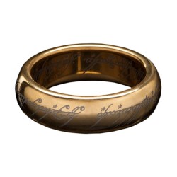 Le Seigneur des Anneaux bague tungstène Anneau Unique (plaqué or) Taille 11