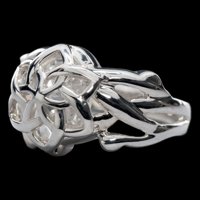 Le Seigneur des Anneaux bague de Galadriel Nenya (argent sterling) Taille 9.75